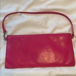 Bebe vintage (circa 2000) leather pink clutch